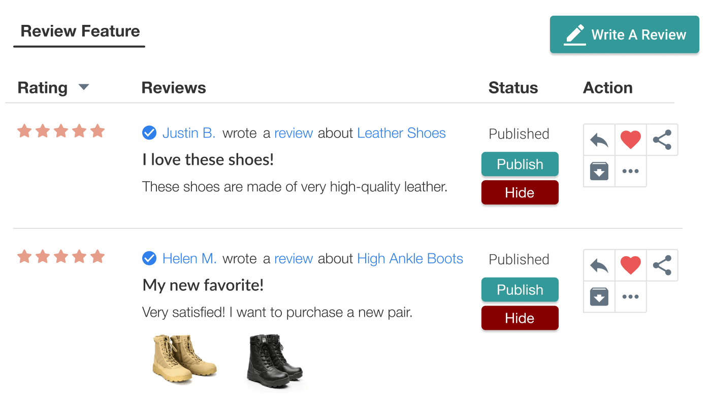 Judge.me Features - Add reviews to the carousel
